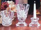 LOT OF 2 HURRICANE CANDLE HOLDERS / ST GEORGE 24% LEAD CRYSTAL 