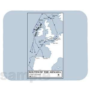  Route of Spanish Armada Mouse Pad 