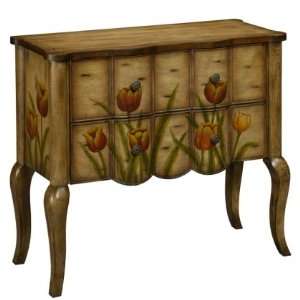   11842 Ava Two Drawer Chest Scalloped Furniture Tulip