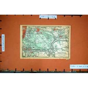 MAP 1881 FRANCE PLAN VINCENNES CHARENTON NOGENT SEINE  