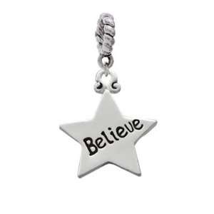 Believe Star Charm Dangle Pendant Arts, Crafts & Sewing
