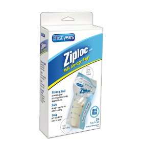  The First Years 25 Pack Ziploc Brand Milk Storage Bags 