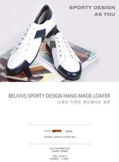 BELIVUS SPORTY DESIGN HAND MADE LOAFER/REAL LEATHER/BR  