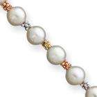 JewelBasket Cultured Pearl Bracelets   14k Three strand multi 