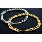 Bulk Savings 357310 Cuban Link Chain Bracelet Gold  Pack of 6