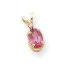 carat pink sapphire and diamond 14k gold pendant 2 carat pink sapphire 