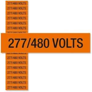  277/480 Volts, Small (1/2 x 2 1/4) Label, 2.25 x 0.5 