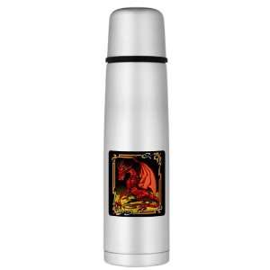  Large Thermos Bottle Red Dragon Tapestry 
