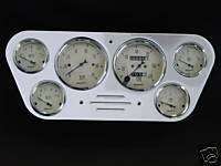 53 55 Ford Truck Dash Panel w/ 1808 Autometer Gauges  