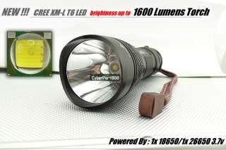 1600 Lumens 26650 18650 CREE XM L XML T6 LED Flashlight Torch KEYGOS 