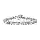 carat diamond 10k white gold s link tennis bracelet 7