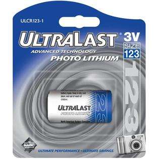 Ultralast 3V CR123 Photo Lithium Battery Retail Pack   Single at  