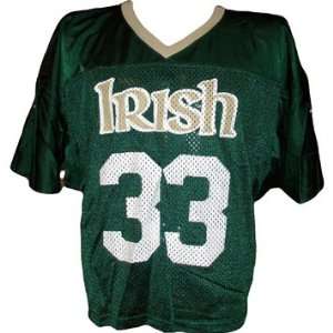  Notre Dame 33 Game Used 2006 07 Green Lacrosse Jersey 