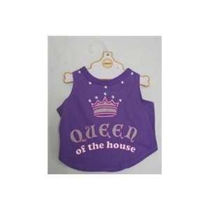  Fashion Pet Queen Of The House Dog Tee   Medium   Purple 