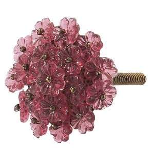  Pink Flower Beads Knob/Drawer Pull