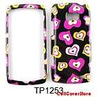 Hard Phone Case Cover For LG Ally Apex Axis VS740 Multi Funky Hearts 