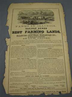 Antique 1866 GODEYS Farms in Illinois Advertisement  