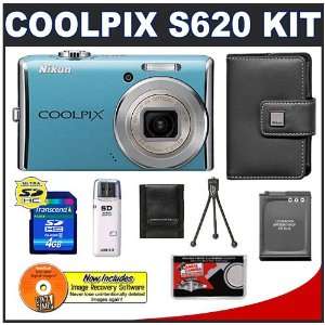  Nikon Coolpix S620 12 Megapixel Digital Camera (Sky Blue 