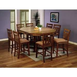  Impact 9 Piece Counter Height Dining Set in Oak: Home 