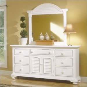  24 Cottage Traditions Triple Dresser and Mirror Set in Distressed 