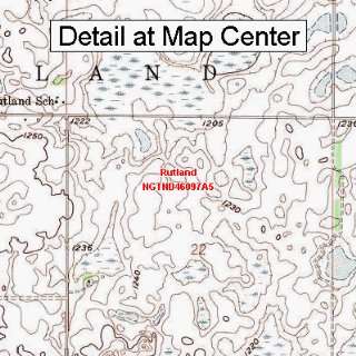  USGS Topographic Quadrangle Map   Rutland, North Dakota 