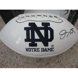 Joe Montana signed autographed Notre Dame logo football  