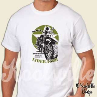 Harley Davidson Liberator T shirt WLA Bobber Military  