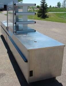 Stainless Steel Serving Counter with Hatco 3 Tier Warmer  