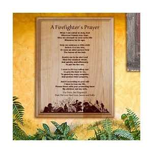 Firefighters Prayer Personalized Wood Plaque 