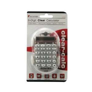    Sentry 8 Digit Clear Calculator, Clear (CA348): Office Products