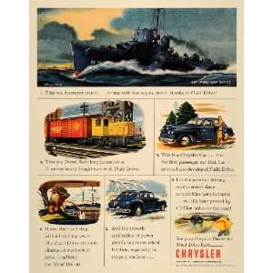   Fluid War Bonds Diesel Locomotive   Original Print Ad