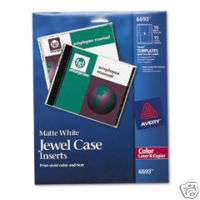 Avery 6693 CD / DVD Matte White Jewel Case Inserts  
