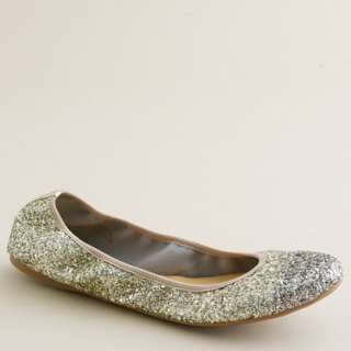   glitter ballet flats   size 5   Womens sizes 5 and 12 shoes   J.Crew