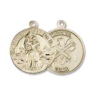 : St. Joan Of Arc / Natl Guard Military Gold Filled St. Joan of Arc 