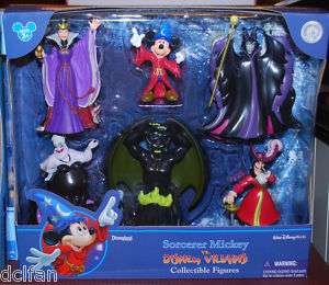 Disney Sorcerer Mickey Villains Maleficent Hook Figurine Cake Topper 