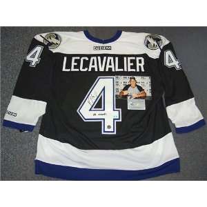 Vinny LeCavalier Autographed/Hand Signed Tampa Bay Lightning Black 
