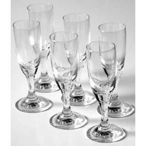 Irena Glass Factory Blue Cordial (Set of 6), Crystal Tableware:  