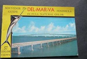 1950s Del Mar VA Peninsula brochure Virginia map color  