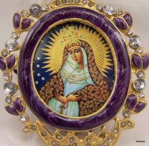 Our Lady Queen Of Heaven Icon Medal Pendant Russian  