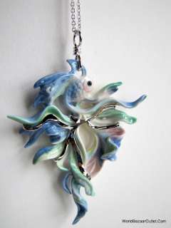   shipping FJ00024 Rainbow fish Franz Porcelain Jewelry pendant  