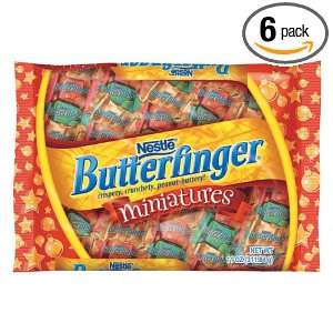 Butterfinger Miniature Bars, Christmas, 11 Ounce Bags (Pack of 6 