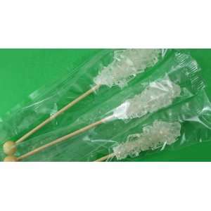 White Rock Candy Swizzle Sticks WRAPPED   72ct Box  