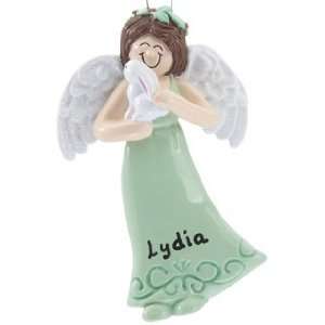  : Personalized Angel Holding Bunny Christmas Ornament: Home & Kitchen