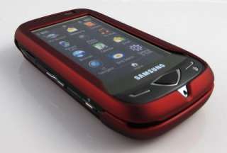 RED RUBBERIZED HARD SNAP ON CASE COVER SAMSUNG REALITY U820 PHONE 