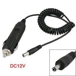  Dc5.5x2.1mm Plug Red LED Indicator Car Charger Black Dc 