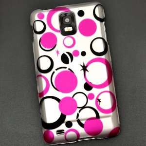  Pink Circle Rubberized Coating Premium Snap on Protector 