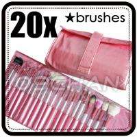 20 X PONY GOAT HAIR MINERAL MAKEUP COSMETIC BRUSHES SET  