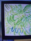 Peterson ORIGINAL Fine ART watercolor painting SIGNED Octopus LISTED 