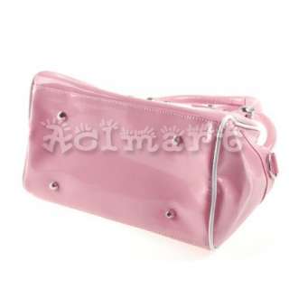 Women Bright Shiny Bag Shoulder Strap Handbag Zip Purse  