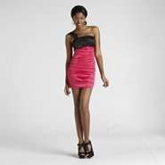 Smart Juniors One Shoulder Black and Pink Dress at 